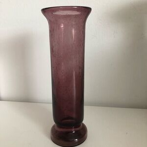 Art Nouveau Purple Glass Blown Slender Vase
